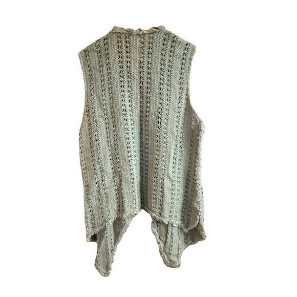Chico's Light Blue Open Knit Vest - Picture 2 of 3